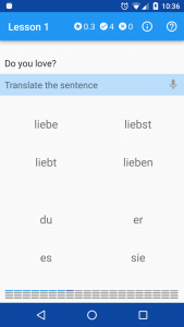 اسکرین شات برنامه Polyglot. Learn German. Lite 1