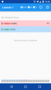 اسکرین شات برنامه Polyglot. Learn German. Lite 3