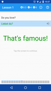 اسکرین شات برنامه Polyglot. Learn German. Lite 2