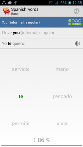 اسکرین شات 3 برنامه Learn Spanish Vocabulary