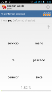 اسکرین شات 2 برنامه Learn Spanish Vocabulary