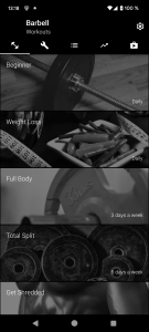 اسکرین شات 1 برنامه Barbell Workout at Home & Gym