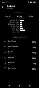 اسکرین شات 4 برنامه Barbell Workout at Home & Gym
