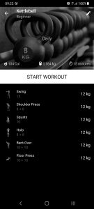 اسکرین شات 2 برنامه Kettlebell Home Workout
