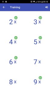 اسکرین شات برنامه Multiplication Table. Axiom 3
