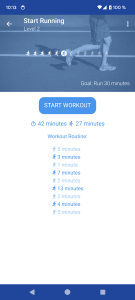 اسکرین شات 2 برنامه Run. Start Running. Zero to 5k