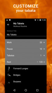 اسکرین شات 4 برنامه Tabata Timer. HIIT Training