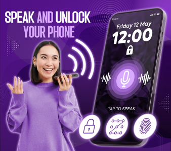 اسکرین شات 1 برنامه Voice Screen Lock