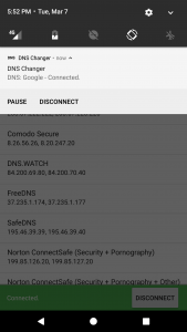 اسکرین شات برنامه DNS Changer - Lilly 8