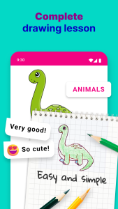 اسکرین شات 3 برنامه Learn To Draw Step By Step