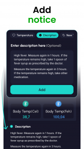 اسکرین شات برنامه Body Temperature Fever Tracker 6