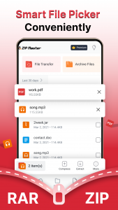 اسکرین شات برنامه AZIP Lite & ZIP / RAR, Unzip 5