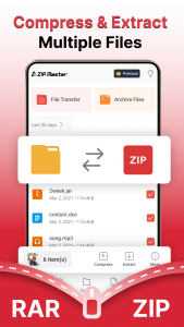 اسکرین شات برنامه AZIP Lite & ZIP / RAR, Unzip 1