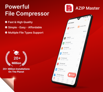 اسکرین شات برنامه AZIP Master: ZIP / RAR, Unzip 1