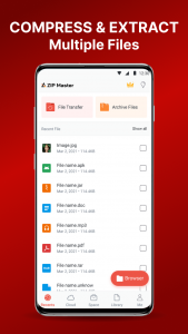 اسکرین شات 2 برنامه AZIP Master: ZIP / RAR, Unzip