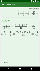 اسکرین شات برنامه Fractions: calculate & compare 5