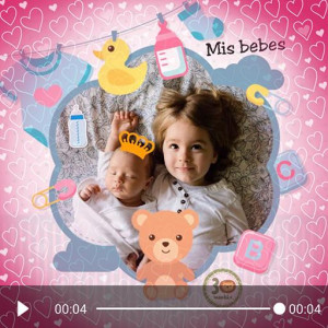 اسکرین شات برنامه Baby video maker with song and photo 5