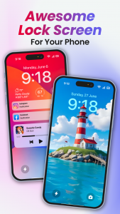 اسکرین شات 3 برنامه Lock Screen OS