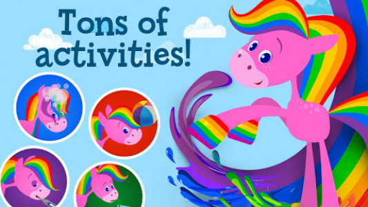 اسکرین شات برنامه My Pet Rainbow Horse for Kids 2