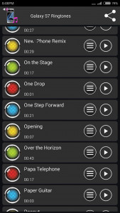 اسکرین شات برنامه Ringtones for Galaxy S7 Edge 3
