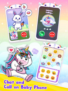 اسکرین شات 2 بازی Baby Unicorn Phone For Kids