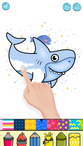 اسکرین شات 6 برنامه Baby Shark Glitter Coloring