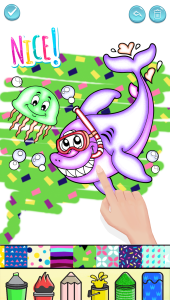 اسکرین شات 2 برنامه Baby Shark Glitter Coloring