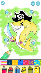 اسکرین شات 5 برنامه Baby Shark Glitter Coloring