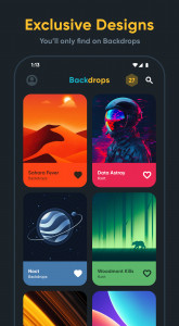 اسکرین شات 2 برنامه Backdrops - Wallpapers