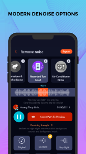 اسکرین شات 3 برنامه Remove noise: Reduce noise mp3