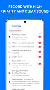 اسکرین شات 2 برنامه Background Video Recorder