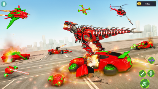 اسکرین شات برنامه Dino Robot Police Car Games 3d 2