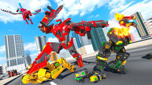 اسکرین شات برنامه Flying Horse Robot: Muscle Car transform Game 4