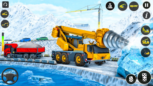 اسکرین شات برنامه Snow Excavator Simulator Game 3