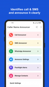 اسکرین شات برنامه Caller Name Announcer 1