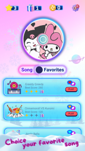 اسکرین شات بازی Kuromi Piano Game 1