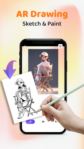 اسکرین شات 1 برنامه AR Drawing Sketch Paint