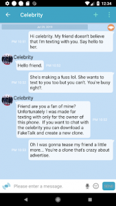 اسکرین شات برنامه FakeTalk - Texting with your custom AI chatbot 1