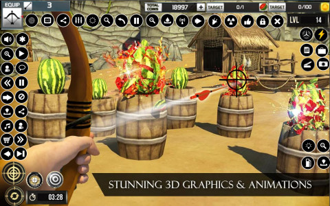 اسکرین شات 2 بازی Watermelon Archery Games 3D