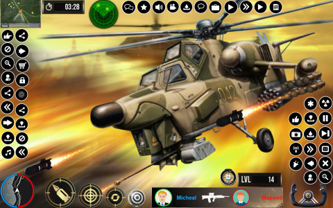 اسکرین شات برنامه Army Gunship Helicopter Game 1