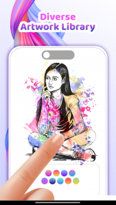 اسکرین شات 1 برنامه Pop Color: Painting & Coloring