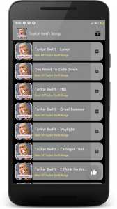 اسکرین شات برنامه Taylor Swift Song's - Offline Lyrics 2020 2