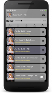 اسکرین شات برنامه Taylor Swift Song's - Offline Lyrics 2020 1