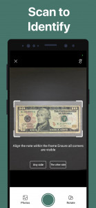 اسکرین شات 2 برنامه NoteSnap - Banknote Identifier
