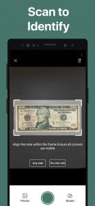 اسکرین شات برنامه NoteSnap - Banknote Identifier 2