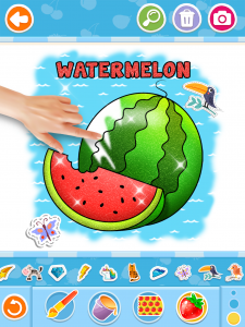 اسکرین شات بازی Fruits and Vegetables Coloring 1
