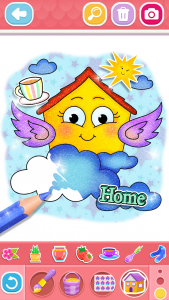 اسکرین شات 5 بازی Glitter House coloring for kid