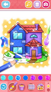 اسکرین شات 7 بازی Glitter House coloring for kid