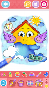 اسکرین شات بازی Glitter House coloring for kid 5