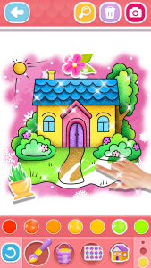 اسکرین شات بازی Glitter House coloring for kid 1